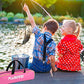 Kids Fishing Pole with Spincast Reel Telescopic Fishing Rod Combo Full Kits for Boys