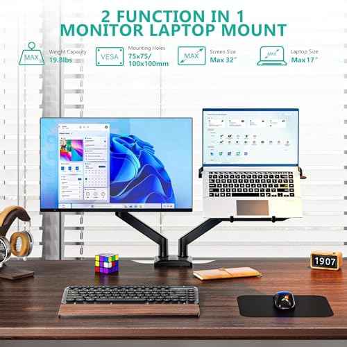 Laptop and Monitor Stand for 17” Notebook and 32” Monitors
