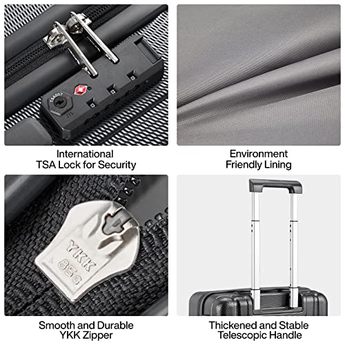 24 Inch Luggage Suitcases With Spinner Wheels Lightweight PC Hard Shell Rolling Suitcase With Travel Lock