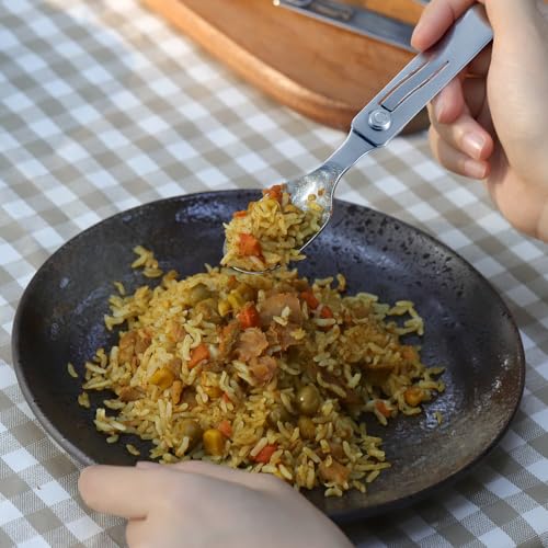 C2 2 in 1 Detachable Folding Camping Utensil with Fork & Spoon