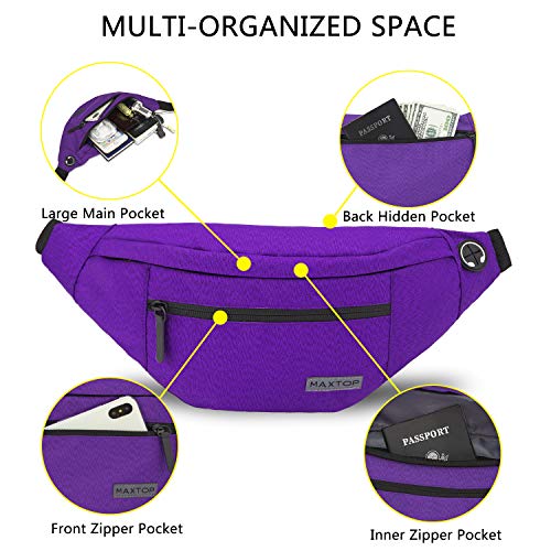 Large Purple Fanny Pack Sling Bag