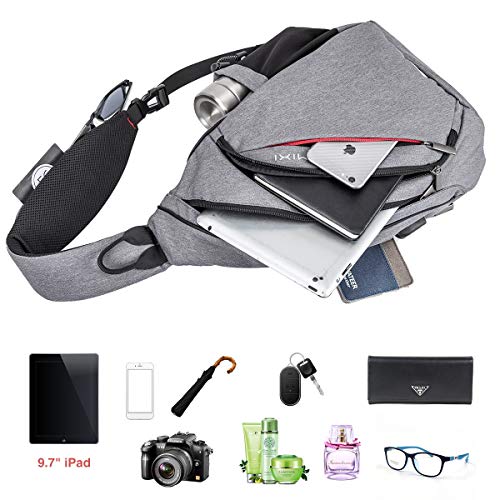 Sling Bag Men Backpack Unisex One Shoulder Bag Hiking Travel Backpack Crossbody with USB Port for Men Women Versatile Casual Daypack