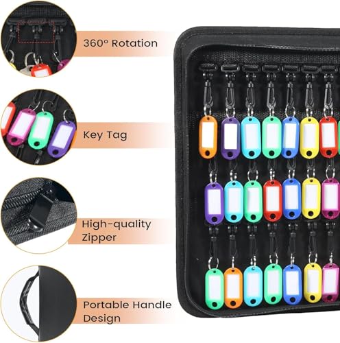 Portable Zippered Key Organizer