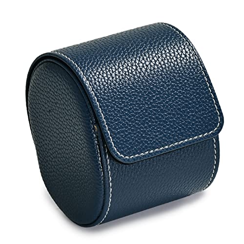 Luxury Leather Travel Watch Case Single Watch Box for Men and Women Portable Jewelry Watch Storage Roll Organizer