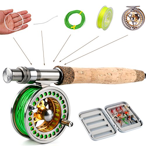 Fly Fishing Rod Reel Combos with Lightweight Portable Rod and CNC