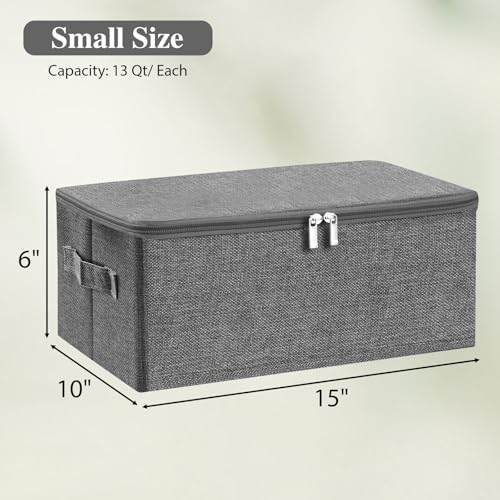 Fabric Storage Bins with Zipper Lids