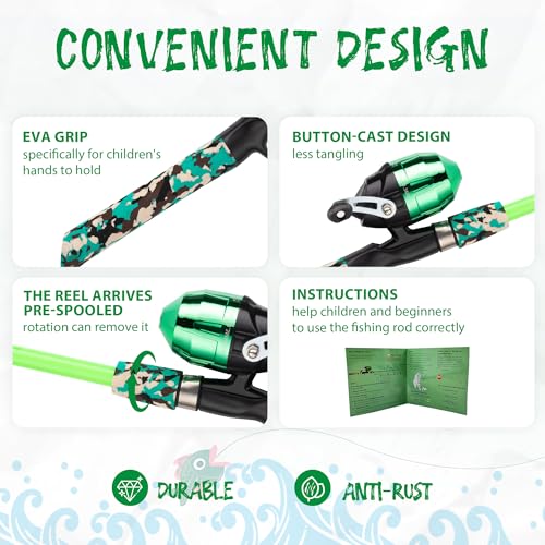 2 Pack Kids Fishing Pole