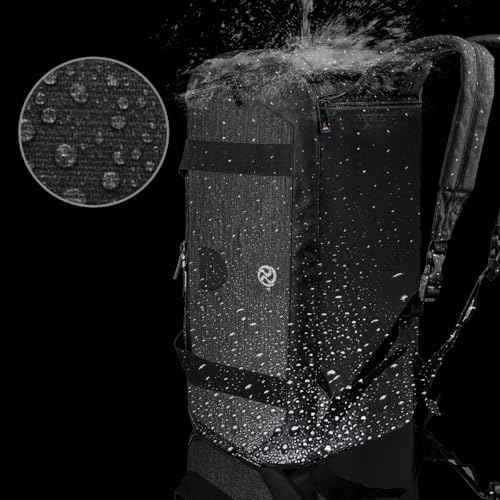large Gym Duffle Bag Backpack Waterproof Sports Duffel Bags Travel Weekender Bag for Men Women Overnight Bag with Shoes Compartment Black
