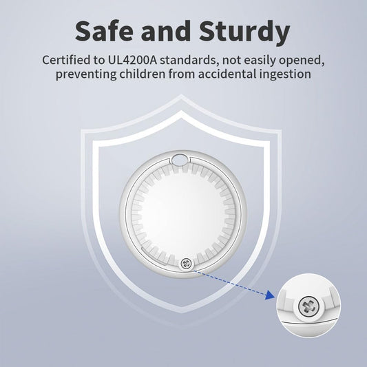 Smart Tag Tracker Works with Apple Find My, IP65 Waterproof and Replaceable Battery, Bluetooth Tracker Item Locator for Key Pet Wallet Backpack Luggage, 2 Pack, White (Not for Android or Huawei)
