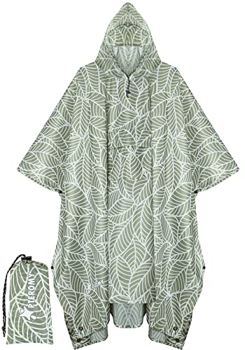 Hooded Rain Poncho for Adult with Pocket