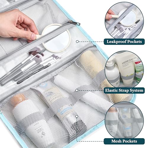 Hanging Toiletry Bag for Women Men Foldable Travel Organizer