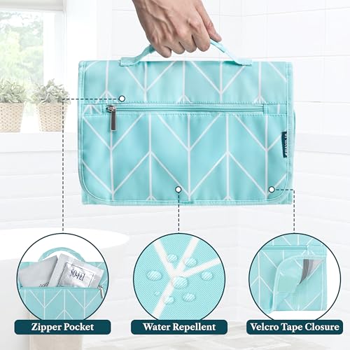 Hanging Toiletry Bag for Women Men Foldable Travel Organizer