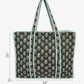 100% Cotton Quilted Tote Bag For Women