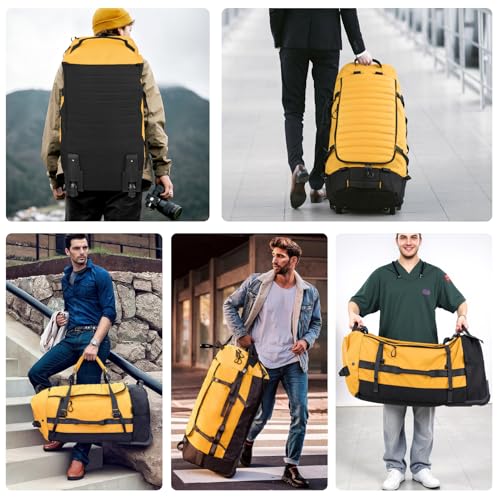 85L 29“ Foldable Rolling Backpack with Wheels