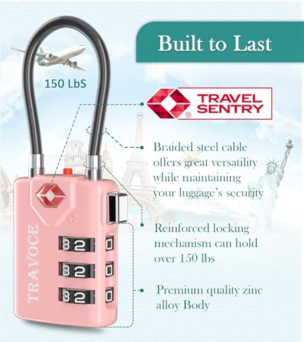 TSA Approved Luggage Locks (4 Count)