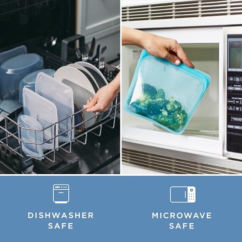 Premium Reusable Silicone Food Storage Bags (6 Count)