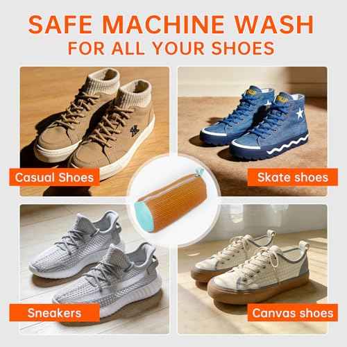 2PCS Chocolate Shoe Washing Machine Bags for All Shoe Types
