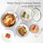 15Pcs Cookware Set with Detachable Handle