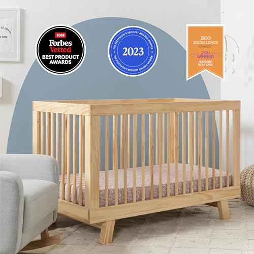 Hudson 3-in-1 Convertible Baby Crib, Natural