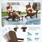 4 Pcs HDPE Folding Adjustable Adirondack Chair with Ottoman (4 Count)