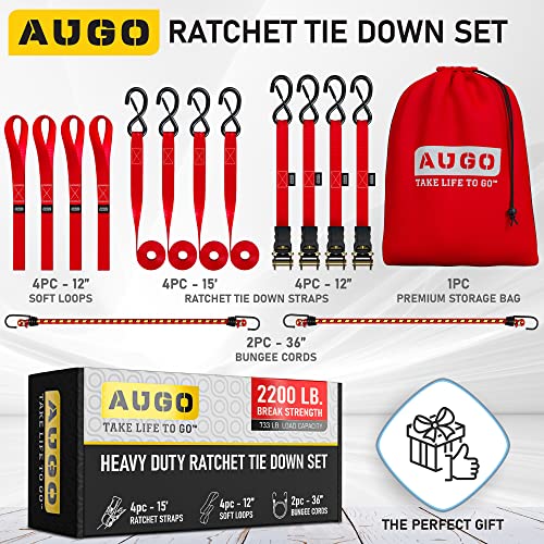 Ratchet Straps Heavy Duty 4 Pack (4 Count)