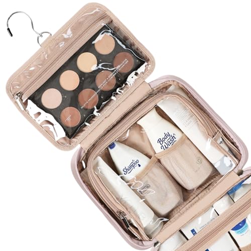 Travel Toiletry Bag for Women Hanging Organizer Makeup Case Pockets