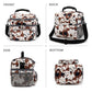Double Layer Cooler Insulated Lunch Bag Adult Lunch Box Large Tote Bag for Men (Cow)