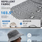 Water Resistant UPF 50+ Sun Bucket Hat Packable Brimmed for Women Men Grey
