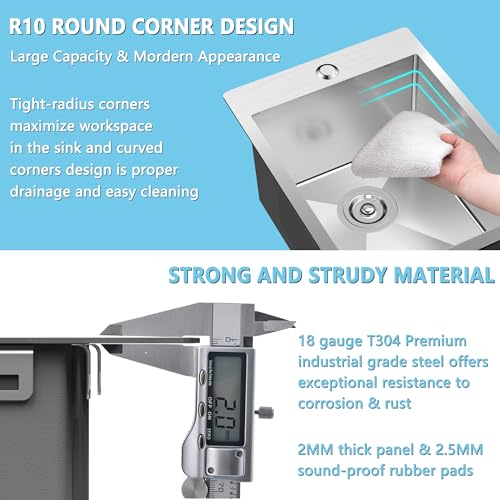 15x20 Inch Bar Sink Drop In