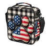 Paw Flag Check Kids Lunch Box for Girls Boys Reusable Insulated Lunch Bag for Kids Toddler Thermal Cooler Spacious Lunchbox with Shoulder Strap Lunchbag for School Work Picnic (print 1)