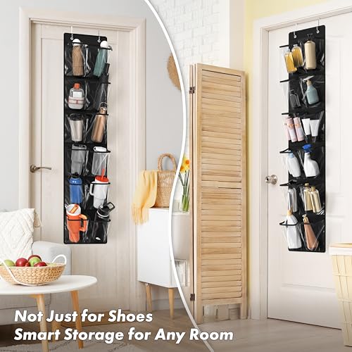 12 Pockets Large Over Door Shoe Organizer (2 Count)