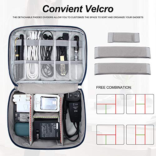 Electronic Bag Travel Cable Accessories Bag Waterproof Double Layer Electronics Organizer Portable Storage Case for Cable