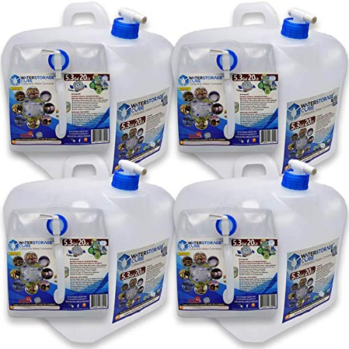 Collapsible Water Container with Spigot (4 Count)