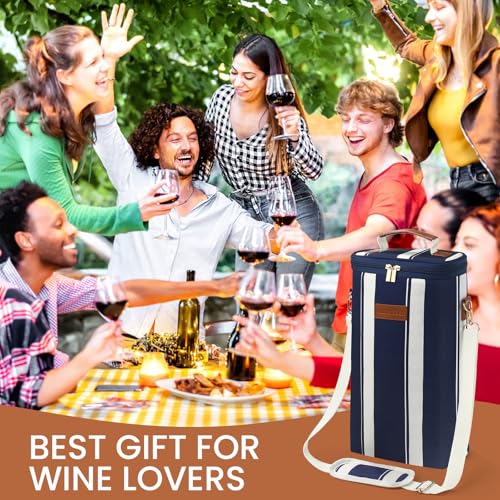 2 Bottle Insulated Wine Carrier Tote (2 Count)
