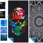 2 Pack Microfiber Beach Towels Oversized 71x32 Black Skull Mandala (2 Count)