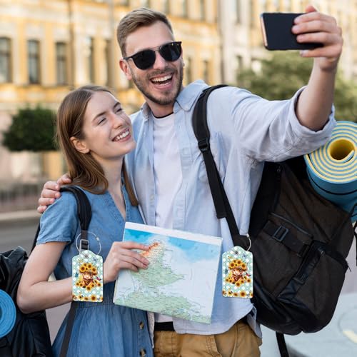 2 Pcs Highland Cow Luggage Tags for Suitcase (2 Count)