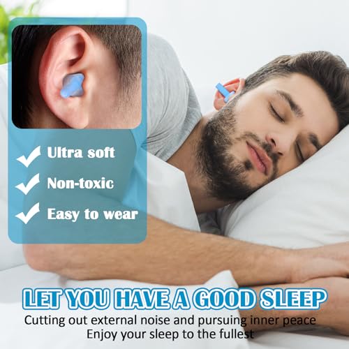 100 Pairs Silicone Ear Plugs Bulk with Case Nrr 29db (100 Count)