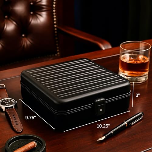 Prague Aluminum Watch Case in Matte Black