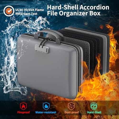 Fireproof File Organizer with Lock