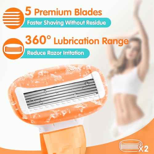Travel Razors for Women Include 1 Handle 2 Cartridges