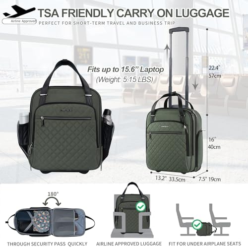 Underseat Carry On Wheeled 16" Bag with Wheels