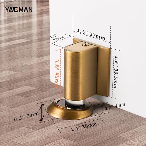 2 Pack Magnetic Door Stopper Floor Mount (2 Count)
