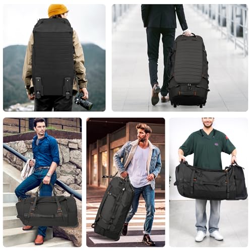 85L 29“ Foldable Rolling Backpack with Wheels