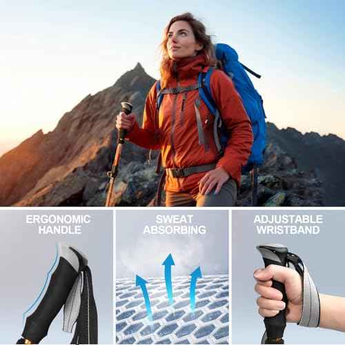Trekking Poles Collapsible (2 Count)