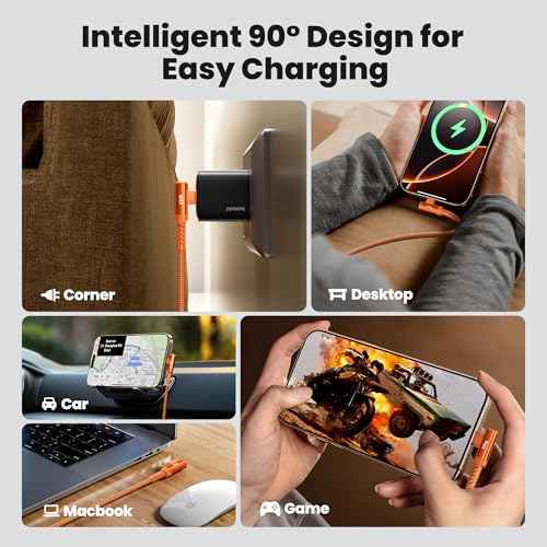 100W Right Angle Fast Charging USB C Cable (2 Count)