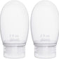 Silicone Travel Bottles for Toiletries TSA Approved Travel Size Containers Set 4 Pack Portable Leak Proof Refillable Cosmetic Squeeze Bottles Shampoo Hair Conditioner Body Lotion Bath Shower Gel