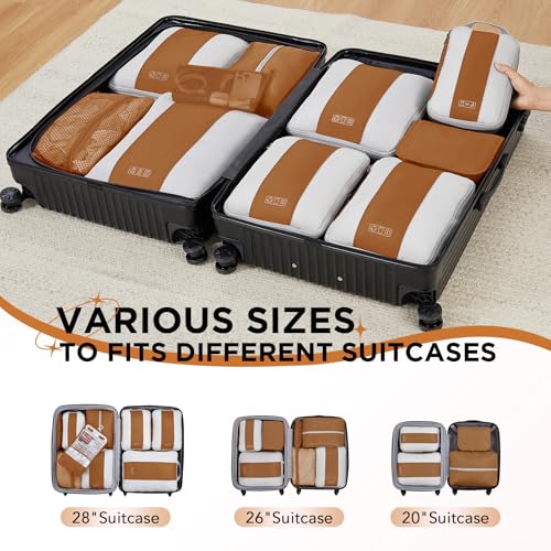 10 Set Compression Packing Cubes for Travel Essentials (10 Count)
