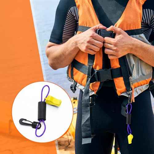 4 Pcs Marine Whistle Lanyard Float (2 Count)