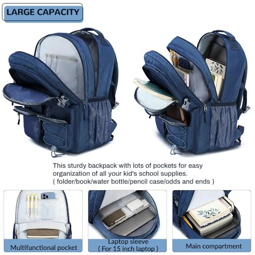 Water Resistant Daypack with Mulitiple Pockets for School Travel Outdoor College