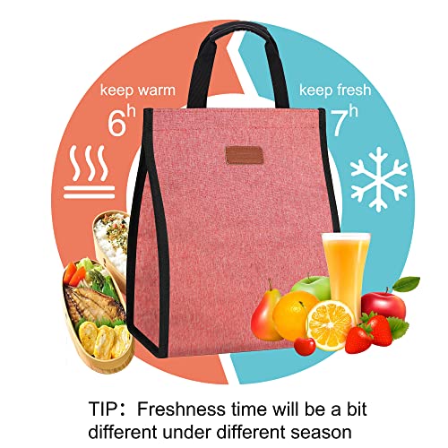 Lunch Bags for Women Insulated Reusable Lunch Tote with Internal Pocket
